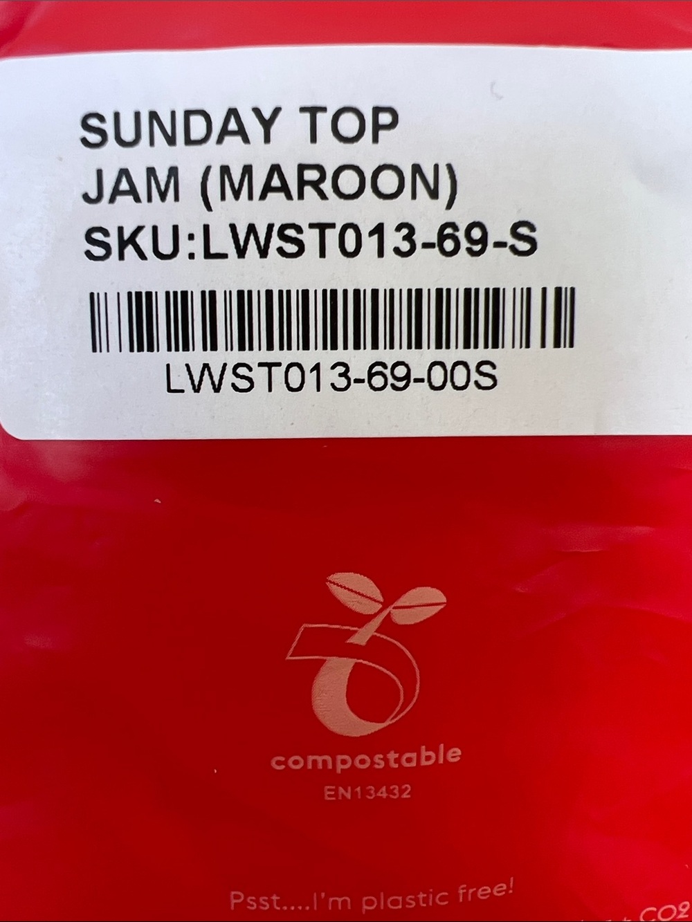 Left On Friday Sunday Swim Top in Jam (Maroon) - Picture 6 of 6